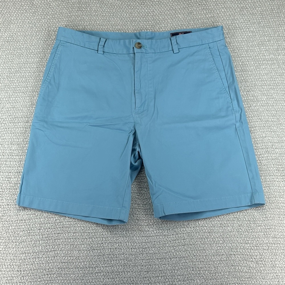 Vineyard Vines Breaker Shorts Mens 36 Blue 7" Golf Chino Preppy Casual Cotton